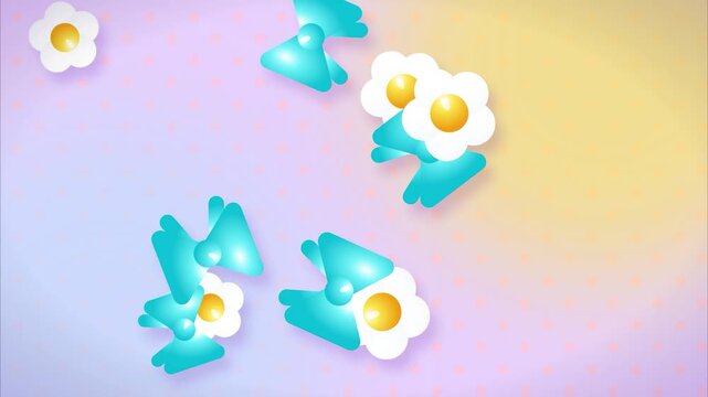 Blue ribbon and fried egg 3d animation for playful branding content