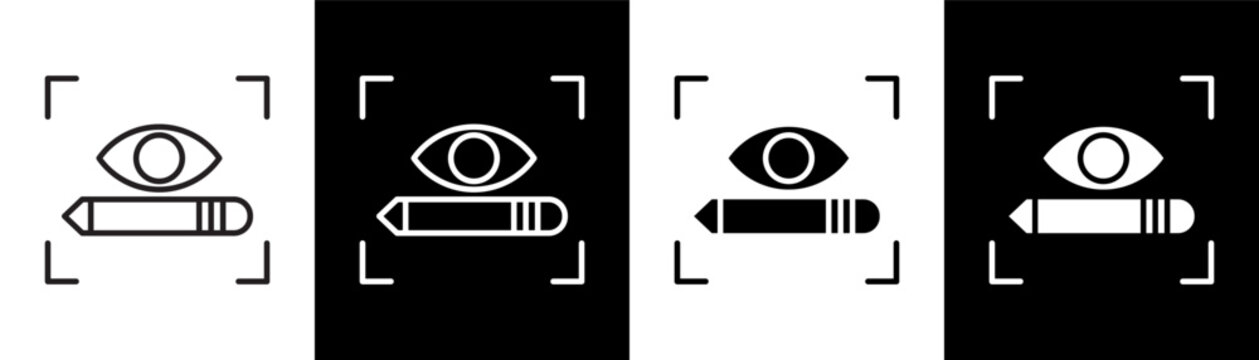 visual identity white icon set design