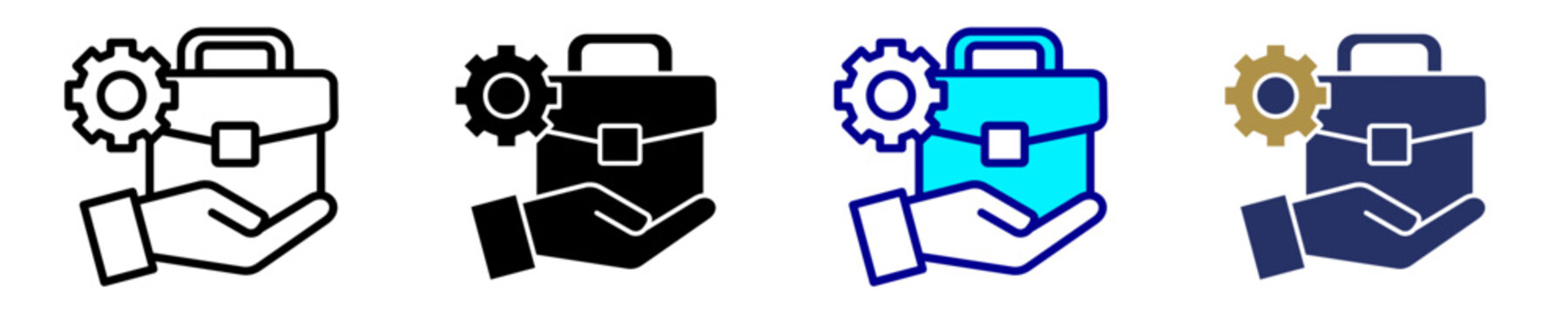 Process Management Icon Set Multiple Style Collection