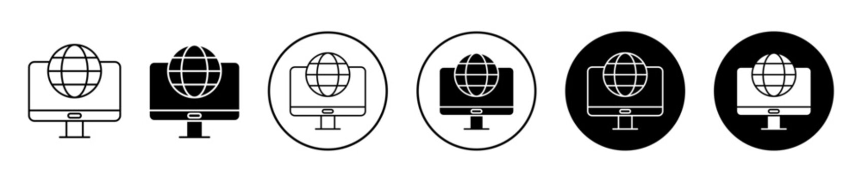 Domain icon. Editable stroke and filled. Pixel perfect