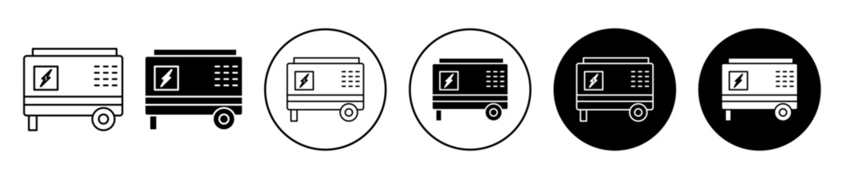 Generator icon. Editable stroke and filled. Pixel perfect