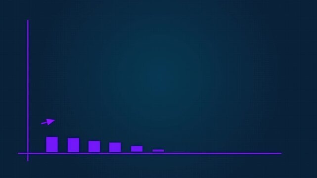 Business graph chart with growing business concept, arrow rising on graph sale symbols, profit growth chart, positive increase chart, arrows axis, motion graphics of business concept, 4k animation