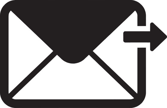 Email forward icon, send message symbol, vector illustration vector art
