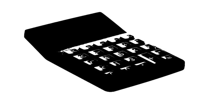 Black calculator vector art