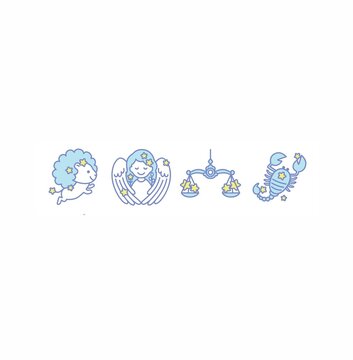 Cute zodiac sticker