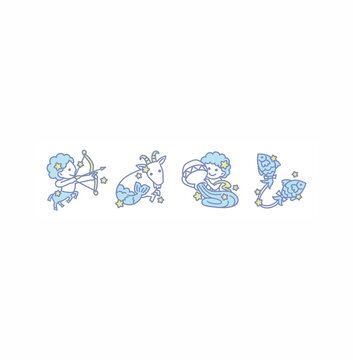 Cute zodiac sticker