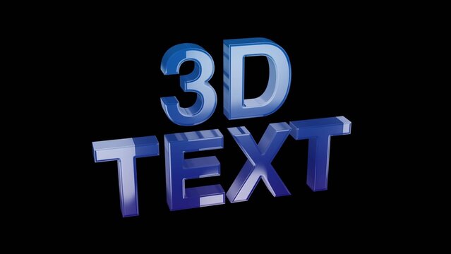 3D Glossy Glass Text Reveal