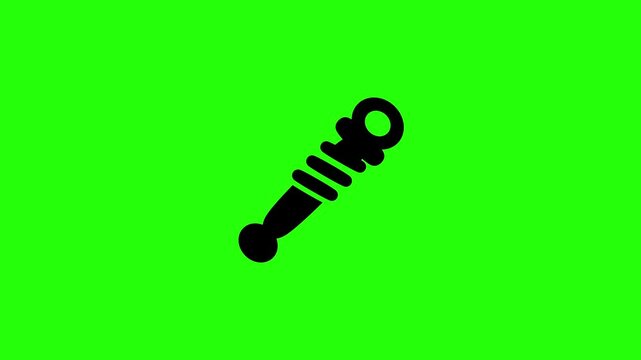 Premium 4K video showcasing an automotive shock absorber coil spring suspension silhouette bouncing fluidly. Clean energetic auto parts popup asset.