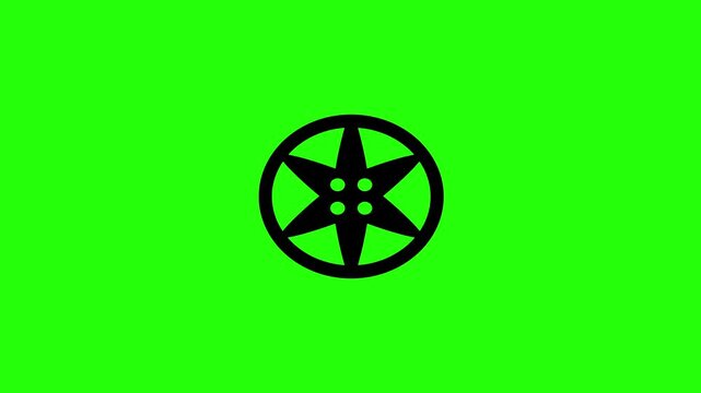 Premium 4K video showcasing an automotive steel alloy wheel rim sport design silhouette bouncing fluidly. Clean energetic spare parts store popup asset.