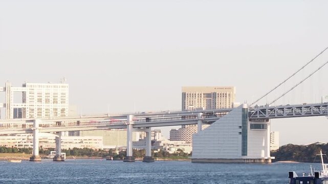 東京湾の海景とお台場。