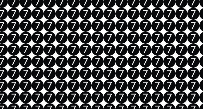 abstract creative bullet point number 7 pattern design.
