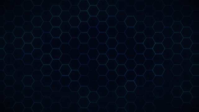Digital Hexagon Grid Background Data Flow Loop for Technology and Business Presentations