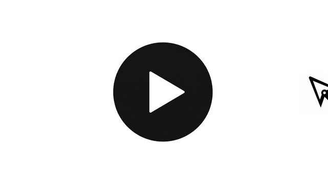 Play button icon appears as a simple black circle with a triangular center on a clean white background.