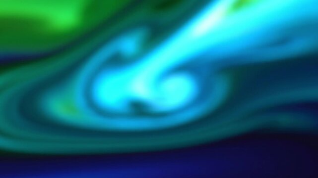 Abstract animation of swirling emerald green and navy blue fluid colors with slow organic liquid motion creating a hypnotic cinematic background