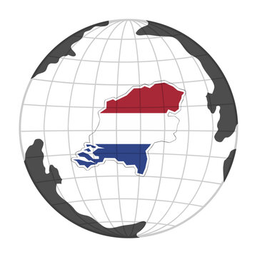 Netherland Country Map in Globe