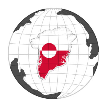 Greenland Country Map in Globe