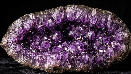 Fototapeta premium Deep Violet Amethyst Geode Crystal Cavern