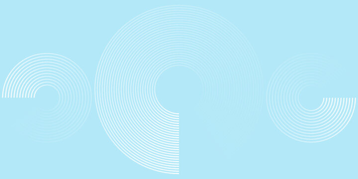 Simple abstract background  blue white gradations  circle effect shape memphis blur