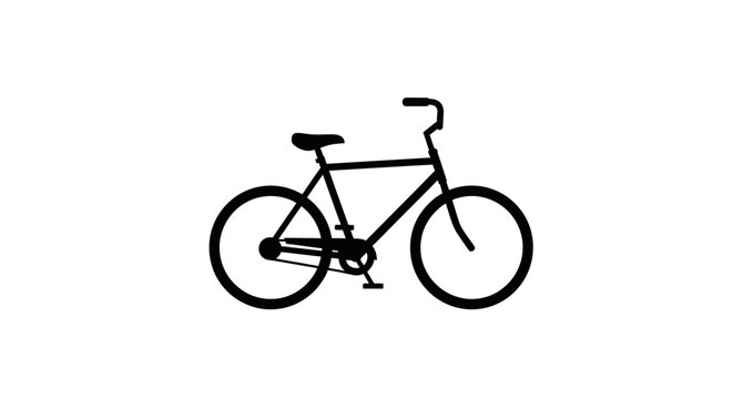 A detailed illustration of a bicycle with wheels and handlebars