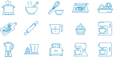 Collection of blue document analysis and checklist icons with document checklist magnifying analysis business management information verification illustration planning organization approval © brandesiner