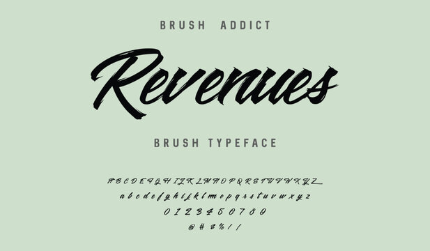 display brush font with textured hand drawn alphabet and numbers for urban street style design. Brush stroke alphabet letters vector design: A, B, C, D, E, F, G, H, I, J, K, L, M, N, O, P, Q, R, S, T,