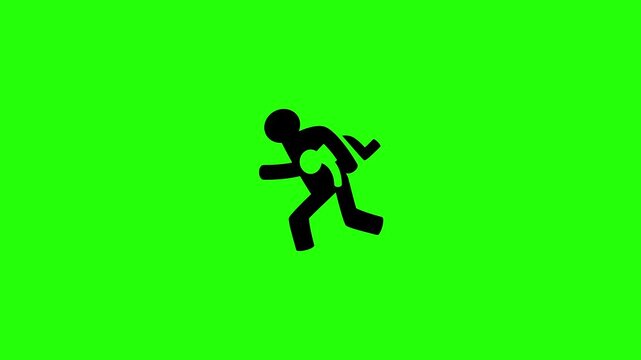High quality 4K video showing an amber alert child kidnapping abduction silhouette representing danger bouncing. Creative emergency alert web asset.