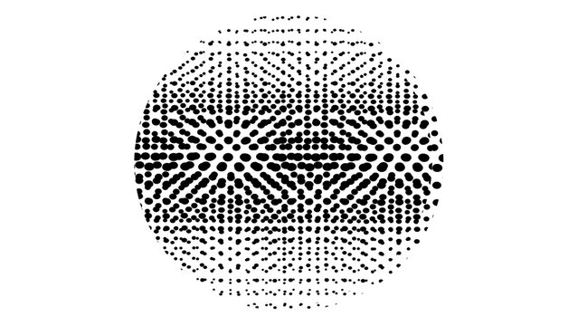 Dotted spherical matrix pattern vector design element available as a transparent png image.
