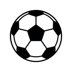 Fototapeta premium Minimalist Soccer Ball Football Vector Icon Design