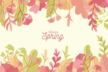 spring season floral decorative background illustration © Nova