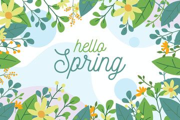 spring season floral decorative background illustration © Nova