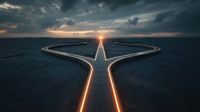 Diverging Path Decision Making Strategy and Future Direction Concept Art