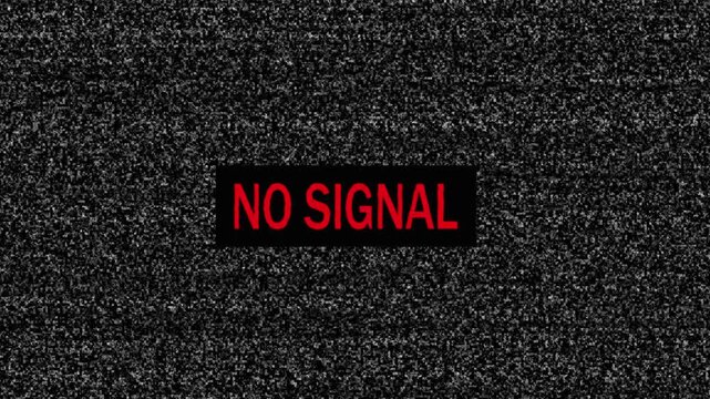 No signal on television screen with static. Dark Horizontal Grainy Texture with Subtle Light Streaks .