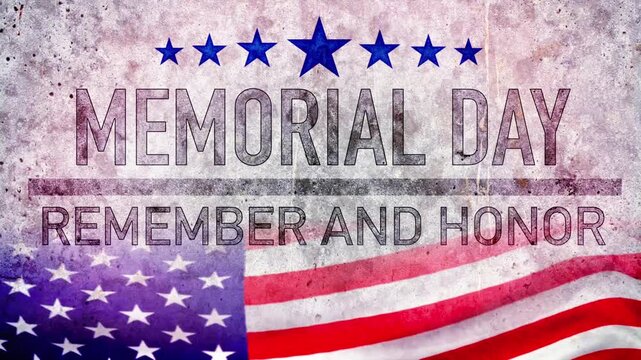 American flag on memorial day in the USA