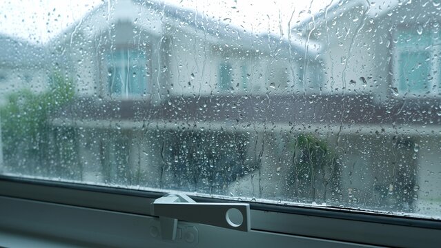 Even during a torrential downpour, this window holds strong, symbolizing investment in quality construction, sustainability, climate-resilient living, and everyday comfort in changing environments.
