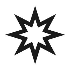 Obraz premium Black star shape symbol icon graphic design element
