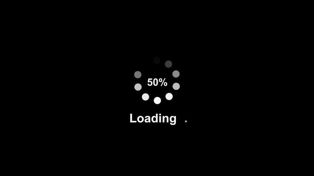 Loading Bar Progress Animation: UI Design Elements for Software Installation, Web Buffering, and Data Download Loop