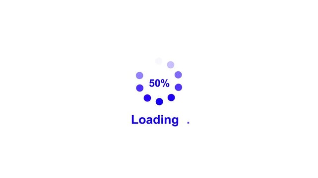 Loading Bar Progress Animation: UI Design Elements for Software Installation, Web Buffering, and Data Download Loop