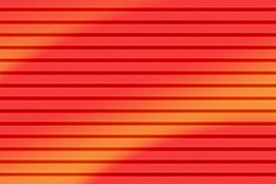 Abstract red and orange horizontal striped background with grain texture