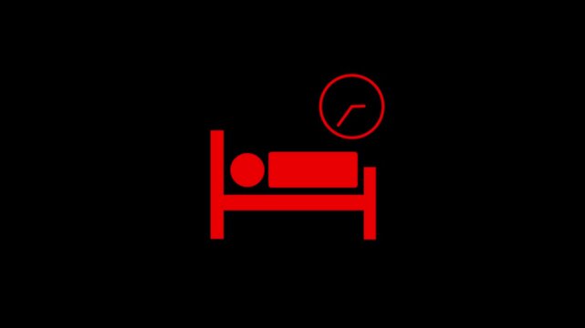 Man Sleeping on Bed Animation: Alarm Clock Night Loop for Healthy Sleep, Insomnia, and Morning Routine