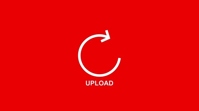 Animated Upload Arrow Icon: Moving Cloud Progress Loop for Web Navigation, Apps, and Data Transfer