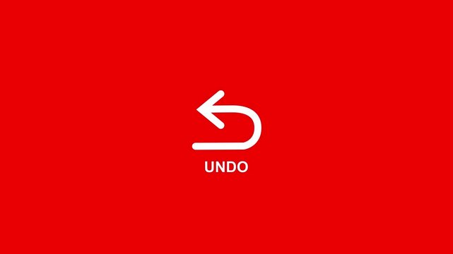 Animated Undo Arrow Icon: Backwards Motion Loop for Web UI Navigation, App Interface, and Reset Button