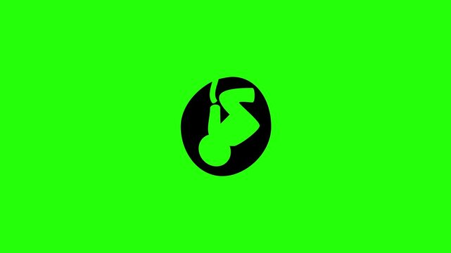 High definition 4K clip of a human fetus embryo developing safely inside a mother womb uterus silhouette bouncing cleanly. Tactical popup obstetrics clinic icon.