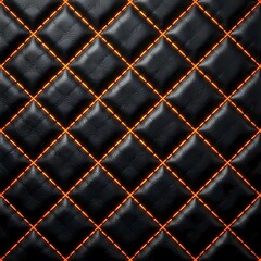 Fototapeta premium Seamless texture of luxury 3D puffy quilted leather,