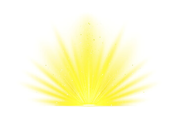 Abstract yellow light flare explosion effect with glowing star particles isolated on white background explosion abstract particle sunlight illustration isolated background artistic  © stockpixelstudio