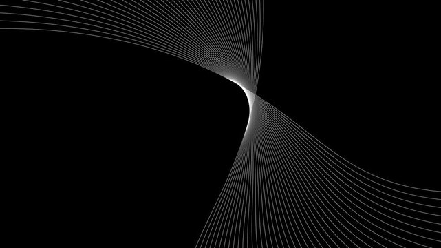 Abstract White Lines Radiating From a Central Point on a Black Background image photo