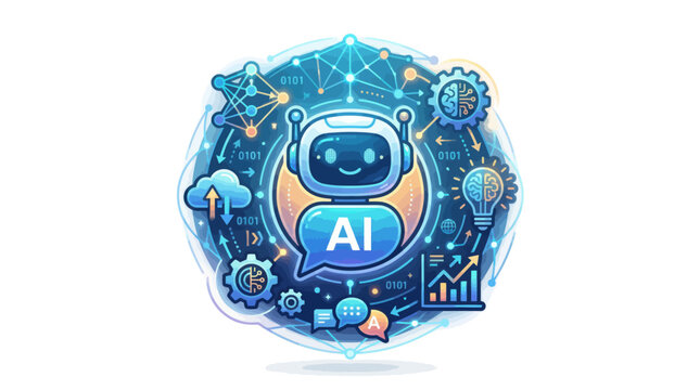 Artificial intelligence robot head with digital data and cloud computing