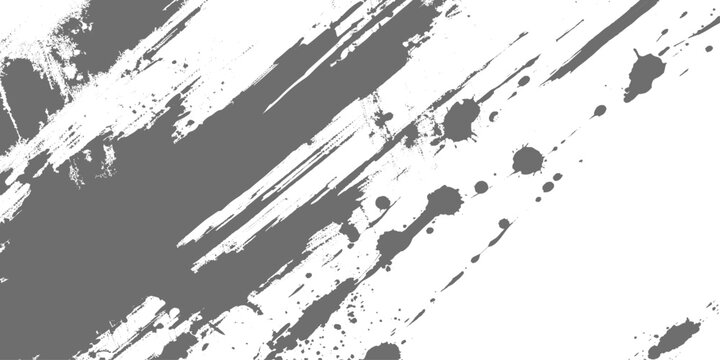 Abstract black and gray paint strokes slashing diagonally across a white background, grunge texture, high contrast, minimalistic monochrome texture design.	
