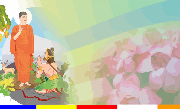 Poson Poya Mihindu Himi Illustration with Sacred Buddhist Heritage and Spiritual Celebration