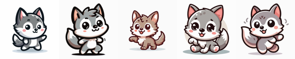 Obraz premium cute fox vector posing cutely