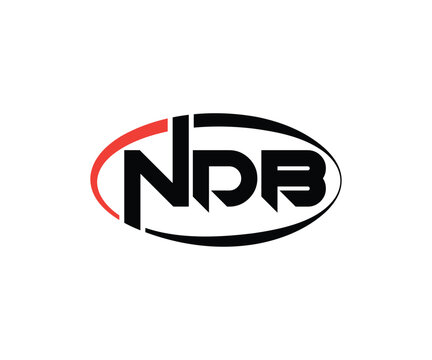 NDB Abstract Modern Lettermark Logo Design. Calligraphy professional initials vector logo Design.